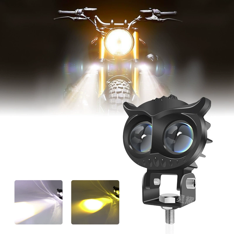 Трансграничные горячие продажи светодиодный мотоцикл электрический автомобиль сова прожектор далеко и близко к свету