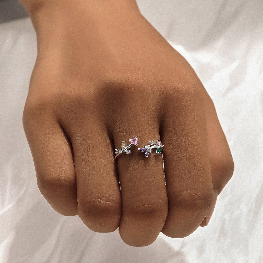 2g Weight Zircon Inlay Material Open Rings Classification Adjustable Ring Size 1 Piece Quantity Daily Occasion 925 Sterling Silver Material Cross, Heart Shape, Butterfly Pattern All Seasons Season Women's Gender Plating, Inlay Design Simple Style, IG Style Style 925 Sterling Silver Zircon Cross Heart Shape Butterfly Open Rings 925 Sterling Silver Rings 30