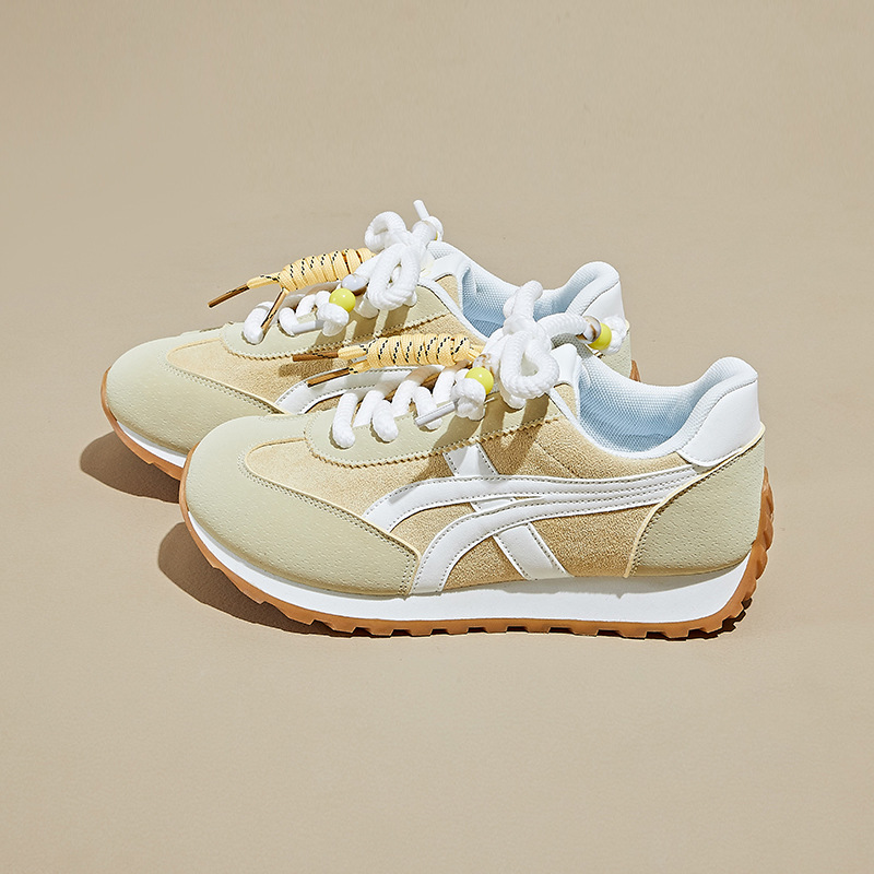 Tenis Deportivos Estilo Retro para Mujer B887, PU, Suela de Caucho, con Aumento de Estatura, para Uso Diario