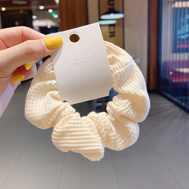 Banda de pelo de intestino grueso ins estilo coreano celebridad de Internet simple cerdo grasa salchicha banda de goma corbata femenina cabeza Corea del Sur verano JK diadema caja de cuero femenina