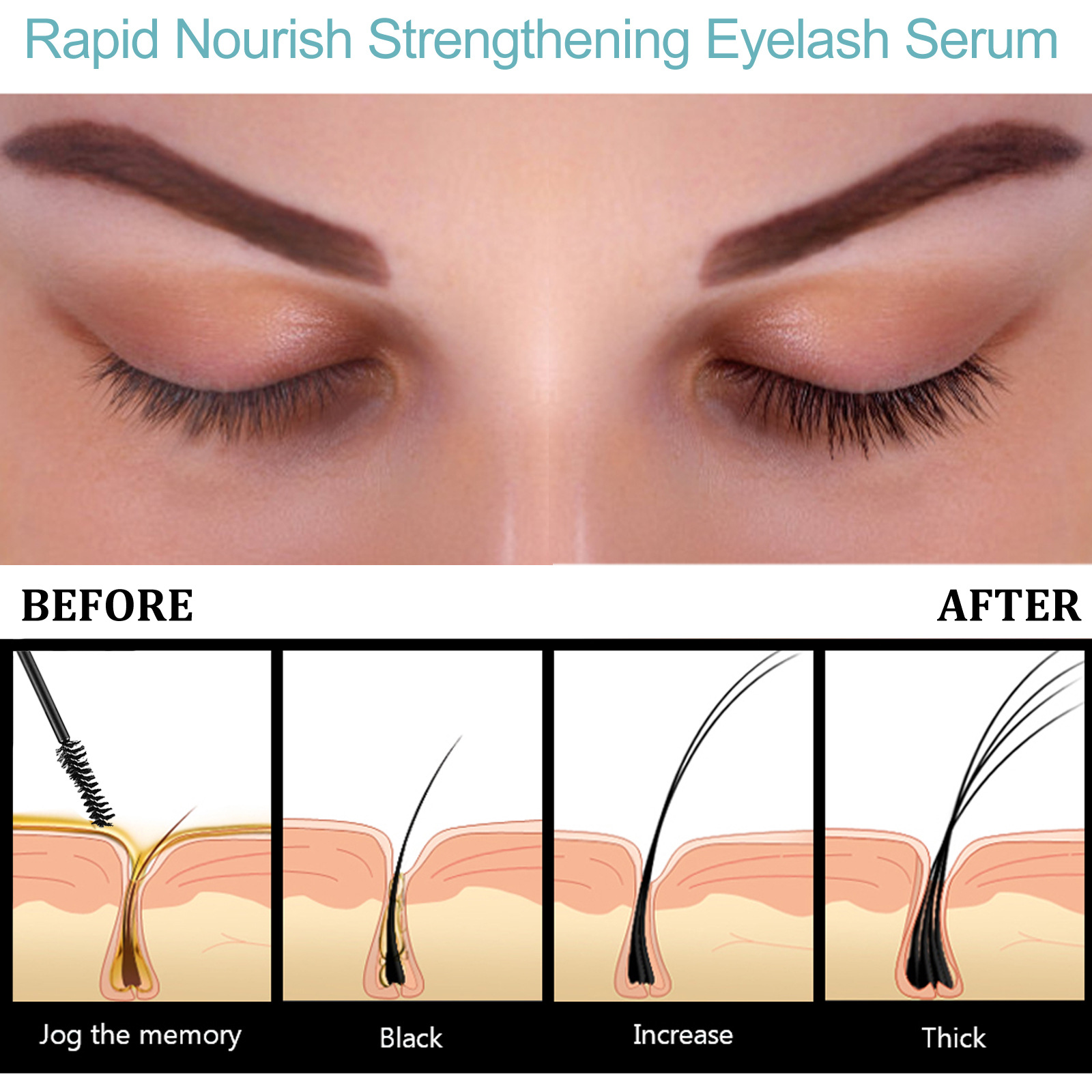 West&Month Eyelash Liquid - Before and After