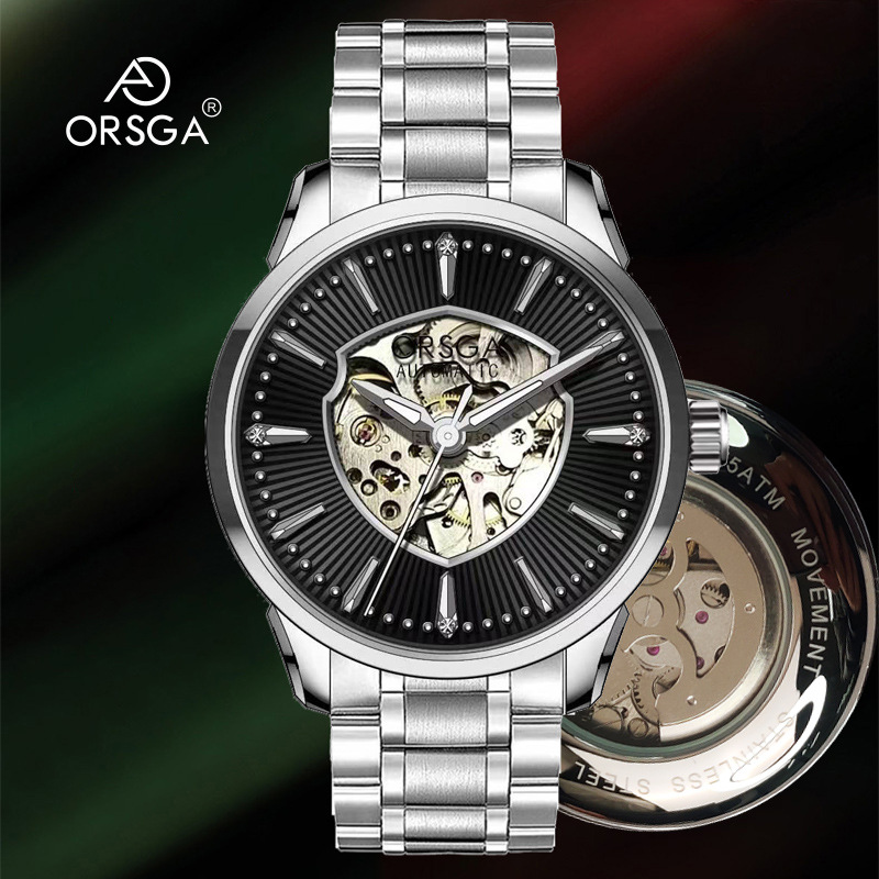 ORSGA Fashion Hollow Automatic Mechanical Men's Watch Classic Sports Luminous Source Factory Live Cross-border Watch