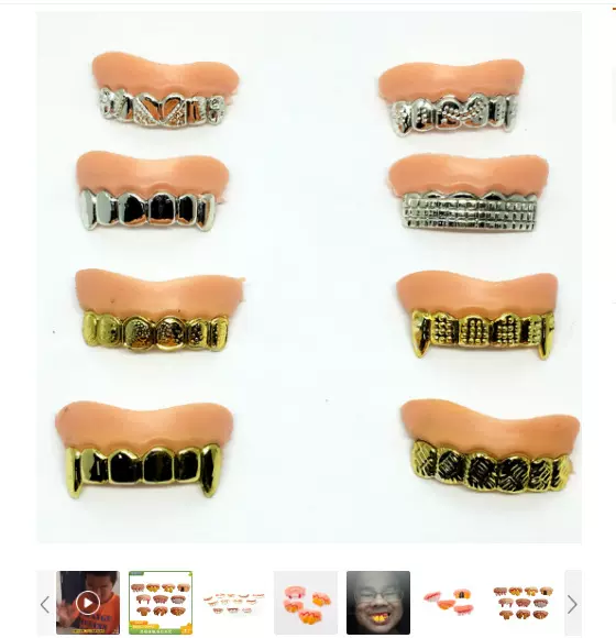 恶搞整人玩具吸血鬼牙齿僵尸门牙龅牙搞笑整蛊万圣节搞怪假牙珠光