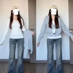 白色正肩收腰中长款体t恤女遮屁股遮胯上衣长袖打底衫内搭秋冬天
