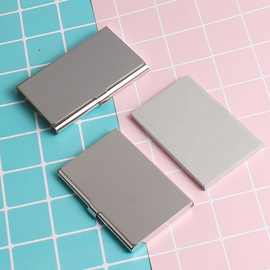 大容量不锈铁名片夹随身便携铝合金简约商务不锈钢名片盒