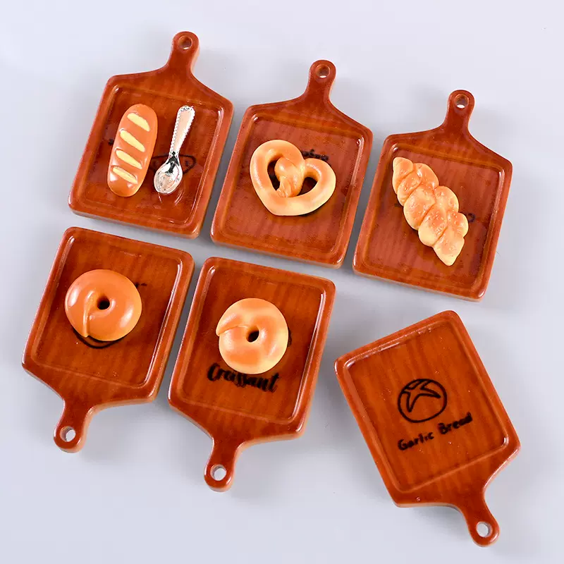 食玩面包托盘 Dollhouse娃娃屋迷你微缩食玩模型拍摄道具