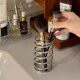 Ins Simple Stainless Steel Toothbrush Rack Cosmetic Brush Storage Tube Creative Spring Toothbrush Holder Storage Rack
