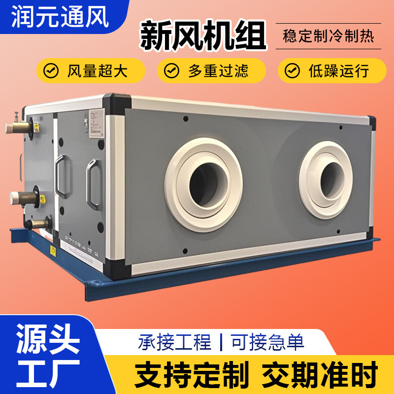 Commercial Purification Fresh Air Unit Central Air Conditioning Water Cooler Treatment Purification Fresh Air Unit Ceiling Type Fresh Air Unit
