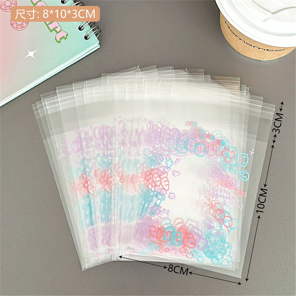 Lindo cachorro de dibujos animados transparente ziplock bolsa coreana simple pequeña tarjeta de almacenamiento cubierta protectora chica Goo tarjeta clasificación bolsa