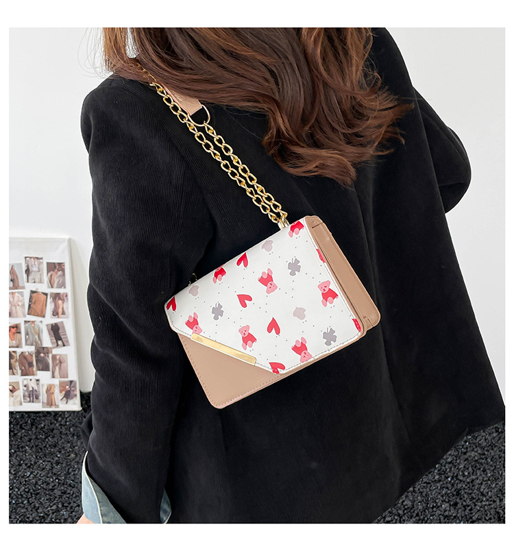 Small Fresh Chain Small Square Bag Versatile Shoulder Bag Cute Commuter Crossbody Bag_voghion.com