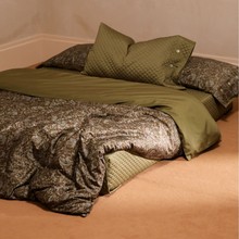 东方美学天雪绒全棉长绒籽棉四件套美式复古波点绗缝床盖床上用品