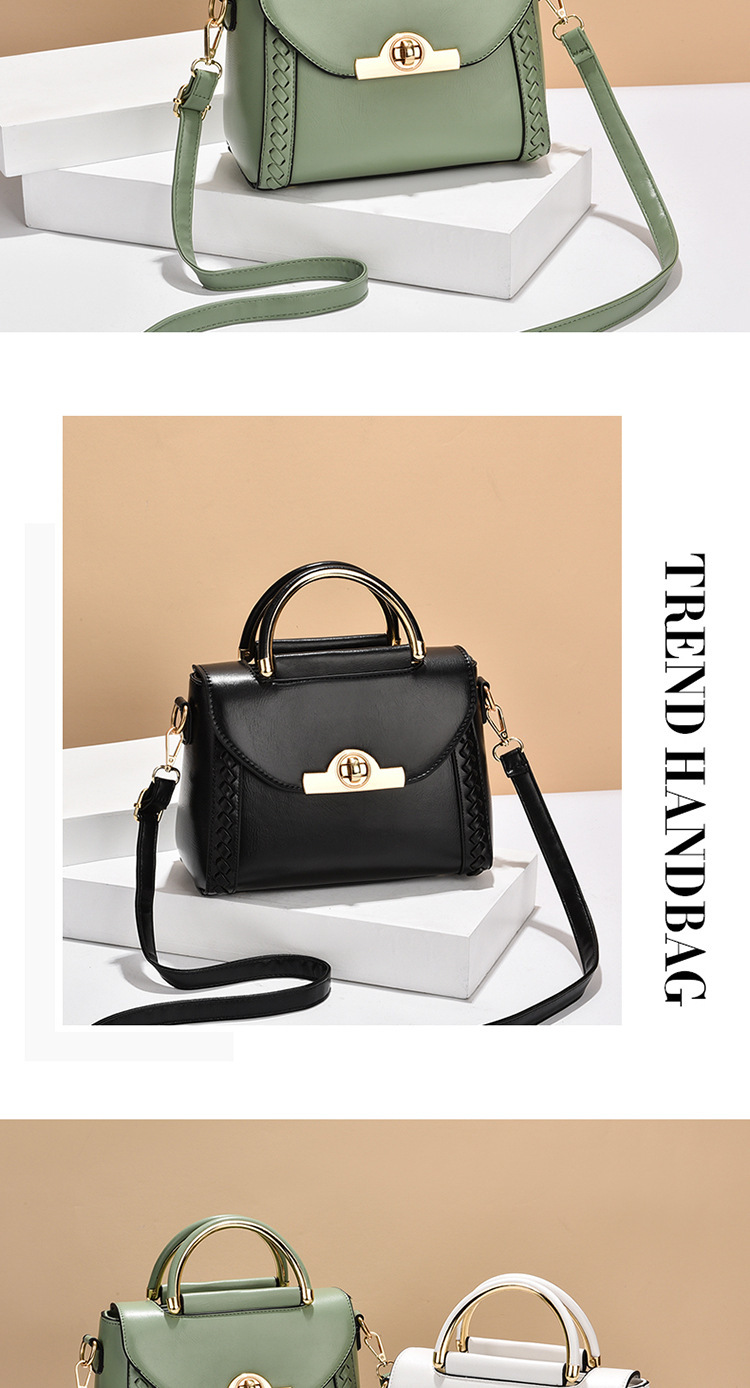 852g Weight Polyester Lining Material Lock clasp Closure Type Single Shoulder Strap Strap Type Handbag Bags Type Daily Occasion Pu Leather Material Solid Color Pattern All Seasons Season Women'S Gender Fashion Style Square Shape Small Size Women's Small All Seasons Pu Leather Fashion Handbag