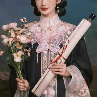 批发云肩学士服毕业汉服新中式国风搭配大学生假领子配饰粉色-阿里巴巴