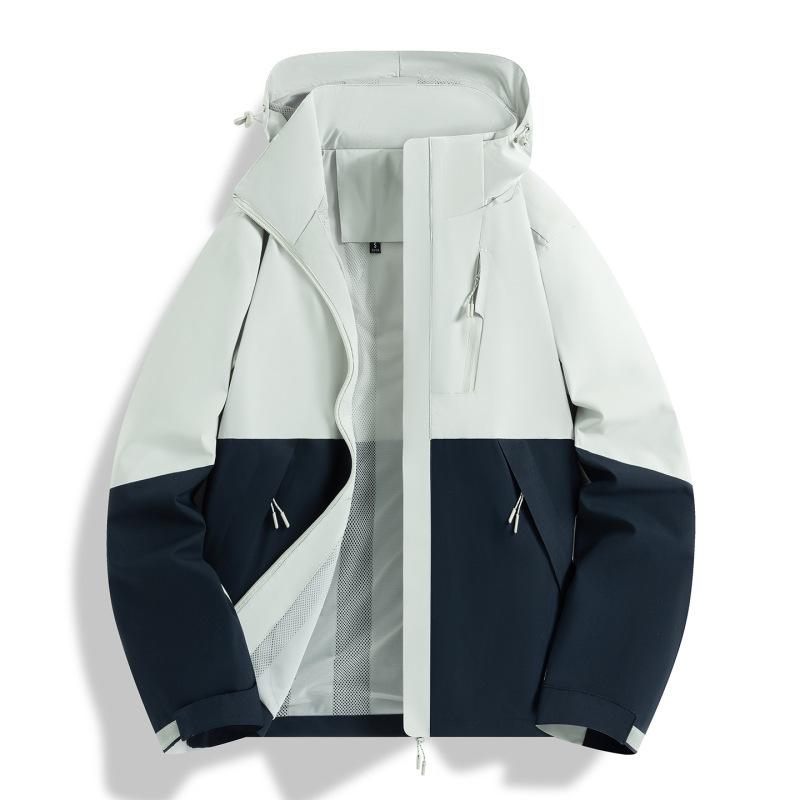 登山进藏连帽夹克防风防泼水三合一冲锋衣团建工作服定制批发LOGO|undefined