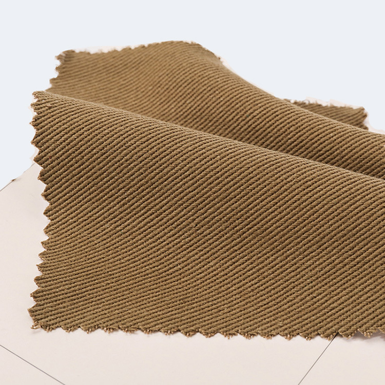 Alta calidad 280gsm 7s * 7s peinado twill lavado tejido chaqueta de tela de algodón grueso