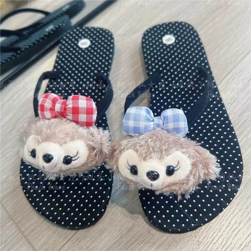 Cute elegant flip flops flat