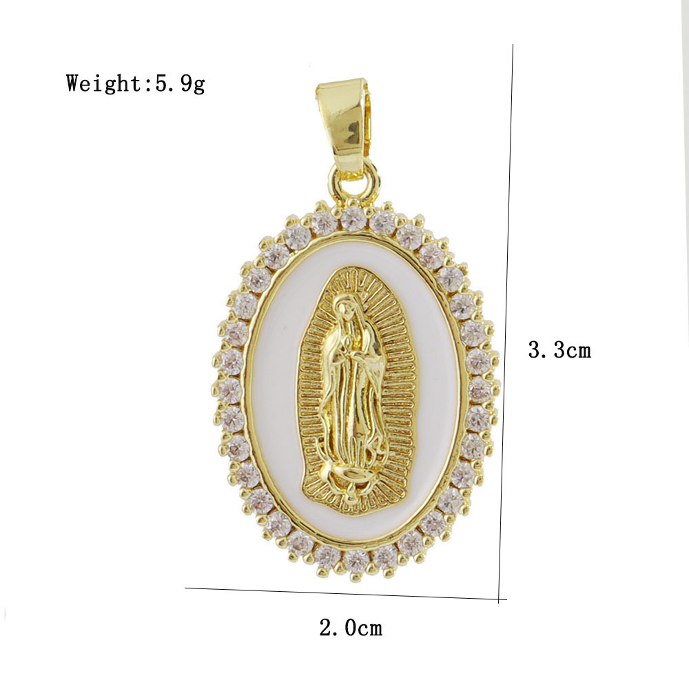 3g Weight Pendant Jewelry Making Type 14*26mm Jewelry Making Size Gold Plated Plating Material Zircon Inlay Material DIY Jewelry Accessories Classification 1 Piece Quantity Copper Material Human, Cross, Virgin Mary Pattern Inlay Design Vintage Style, Religion, Simple Style Style 1 Piece 14*26mm Copper Zircon Gold Plated Human Cross Virgin Mary Pendant 4