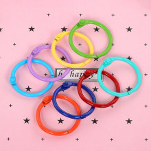 韩式结实加粗马卡龙烤漆活页书圈卡圈 活动开口钥匙扣圈DIY材料