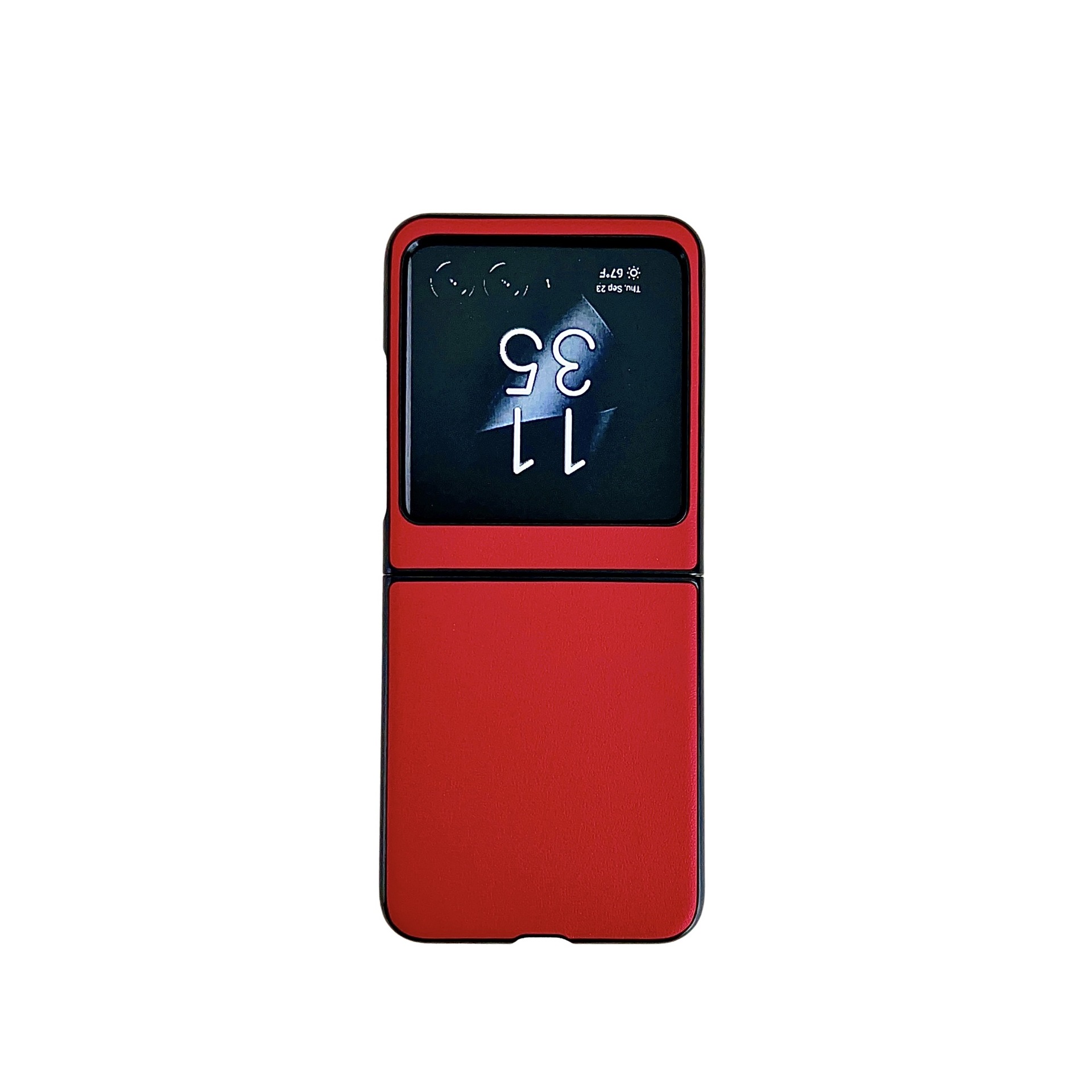 Adatto per Motorola RAZR 60 Ultra 50 40 Ultra Nuova custodia per telefono pieghevole con texture in similpelle a tinta unita_voghion.com