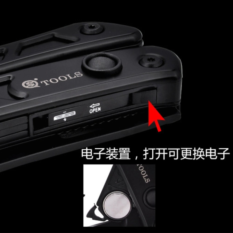 SQT Shunquan 2086 Alicates multifunción Combinación Alicates para herramientas Herramientas multiusos para exteriores Cuchillo plegable Alicates para cuchillos universales Lámpara LED