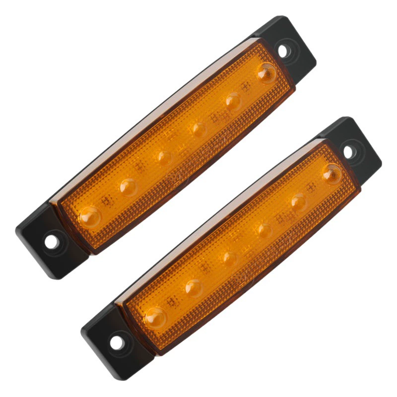 Трансграничные 6-диодные боковые фонари для грузовиков, боковые фонари для прицепов, габаритные огни 12В/24В, индикаторы для автобусов, указатели поворота