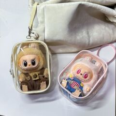 日式娃包搪胶坐坐派对棉花娃娃痛包防水pvc收纳包尘拉布布遛娃包