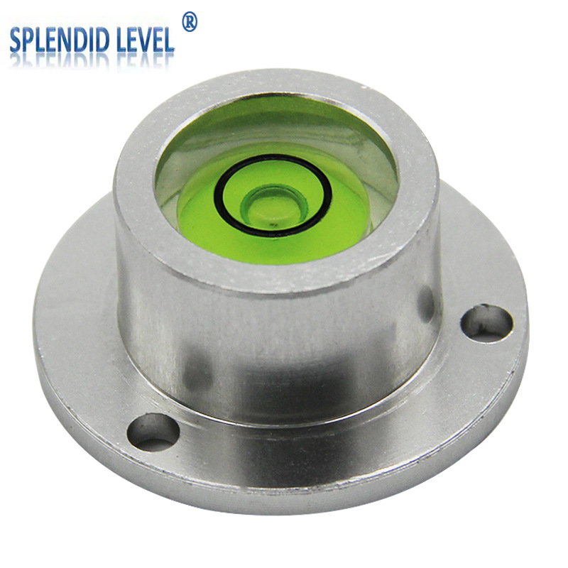 牛眼式水准器金属圆水平泡水平仪带安装孔水平尺水准气泡激光