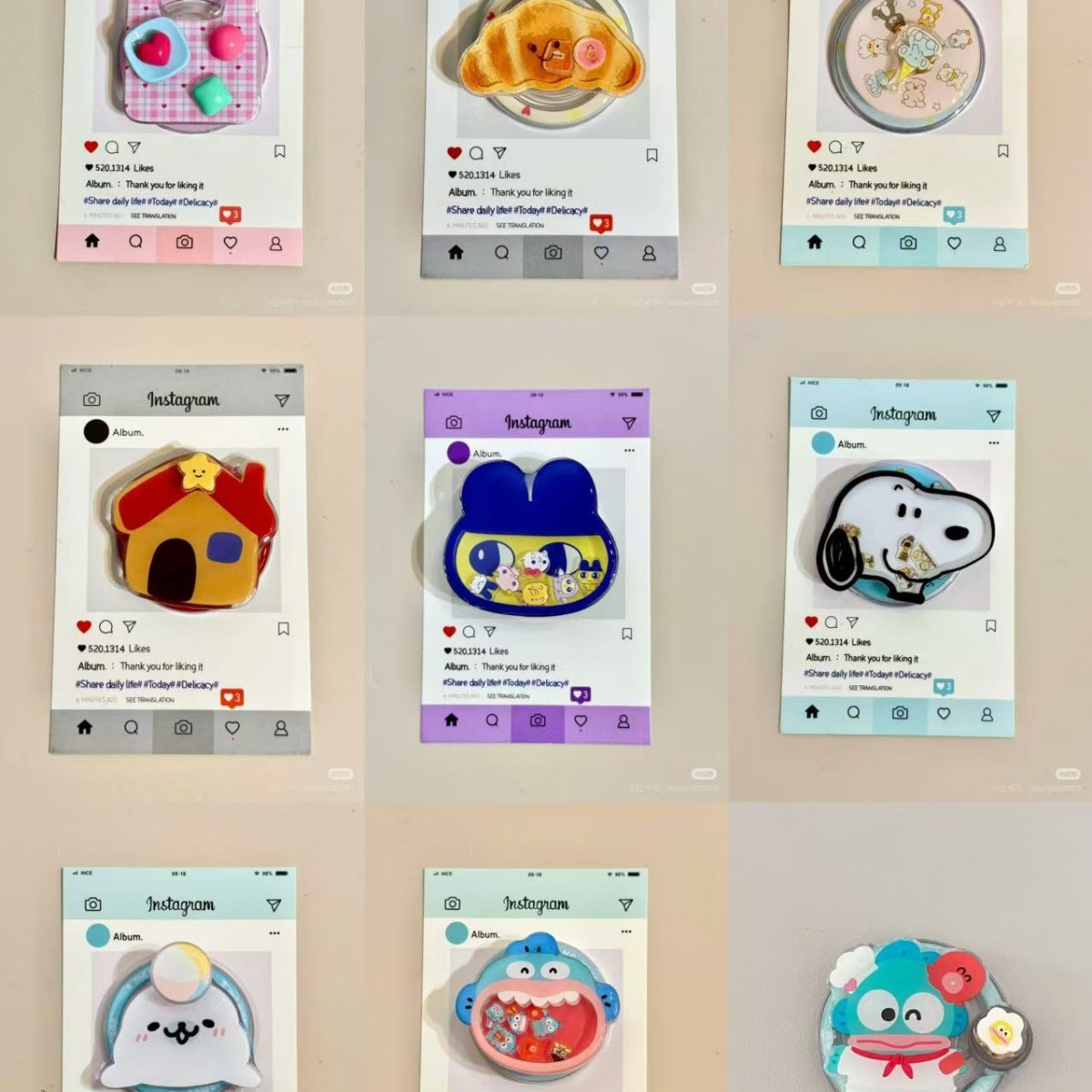 Ins Cute Dachshund Avatar Shaker Magnetic Holder Suitable for Magsafe Mobile Phone Adsorption Desktop Lazy People