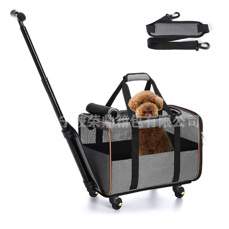 Портативная сумка для домашних животных Cat Out с тяговым стержнем, новый стиль, дышащая складная сумка через плечо большой емкости для собак