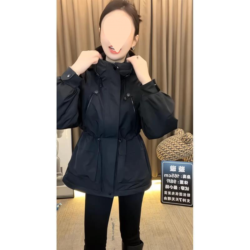 欧货2025春季新款夹棉工装风衣外套女韩版宽松收腰显瘦拉链冲锋衣|undefined