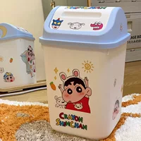 Мусорный бак Crayon Shin-chan, милый мультяшный домашний кремовый стиль, большая вместимость, креативная кухонная корзина для мусора для спальни, общежития