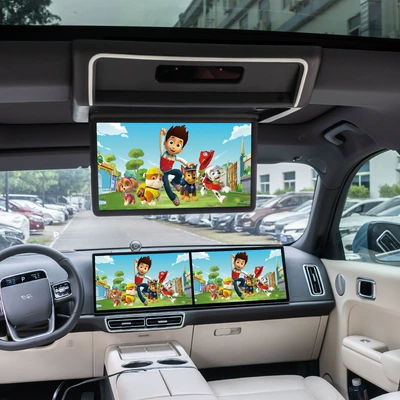 Trendy Elf Senna M8 Ceiling Car TV - ideal-l7l8-156inch-three-screen-interconnection-car-locking-and-folding-wake-up-free-voice
