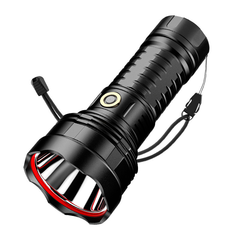 Transfronterizo nueva linterna P70 luz fuerte al aire libre súper brillante alta potencia carga USB impermeable camping linterna LED