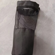 亚马逊沙滩巾收纳网袋运动巾定制无LOGO涤纶网布210D牛津布便携