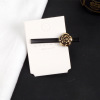 South Korean goods, cute black metal hairgrip, four-leaf clover, simple and elegant design