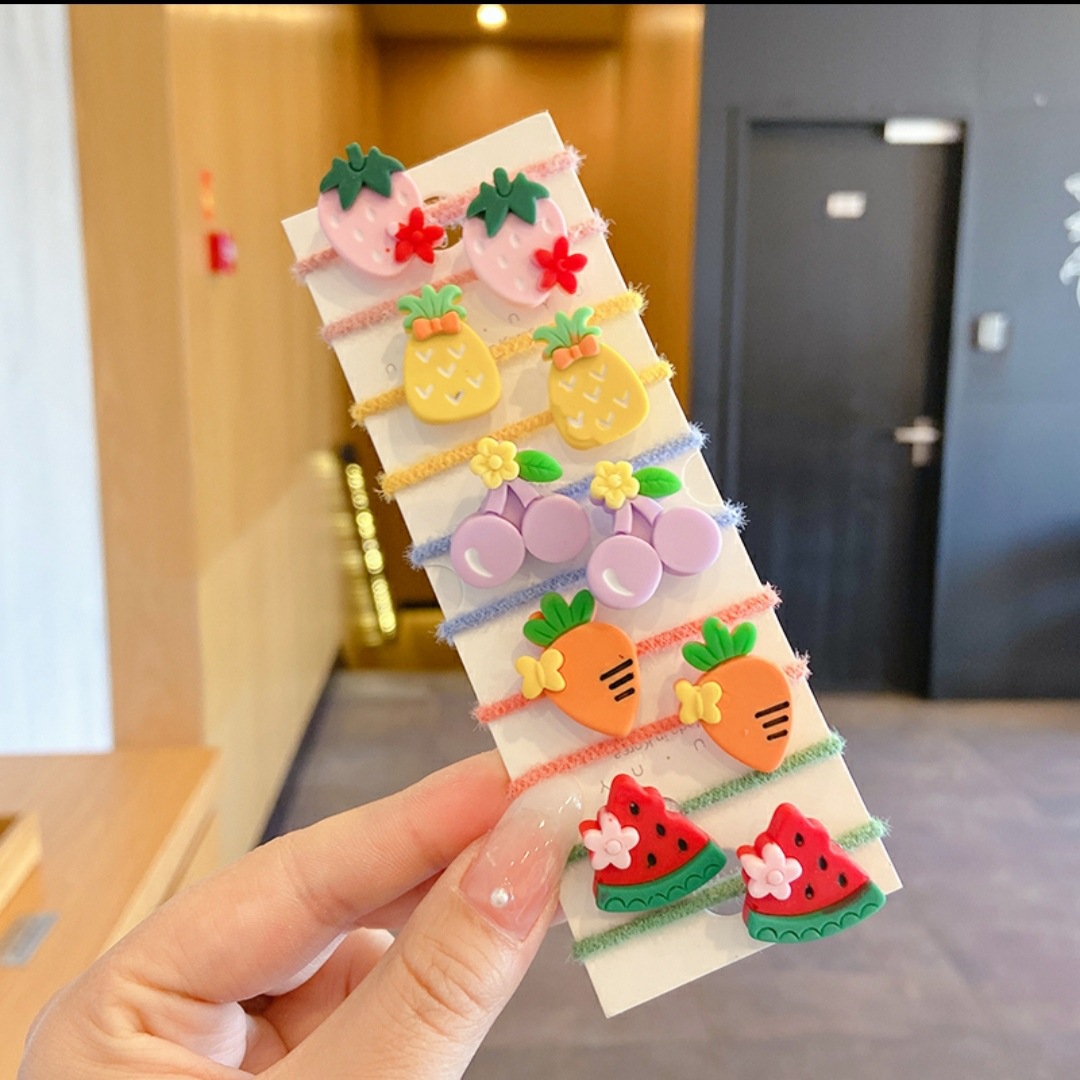 Plush Thumb Circle Cartoon Elastic Band