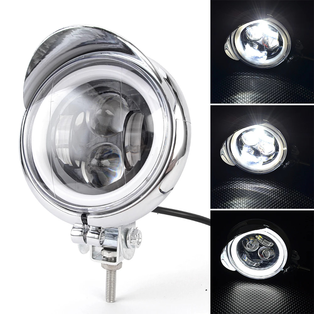 Motorcycle accessories Harley Cruise Prince modified universal retro type installation auxiliary small fog lamp spotlight