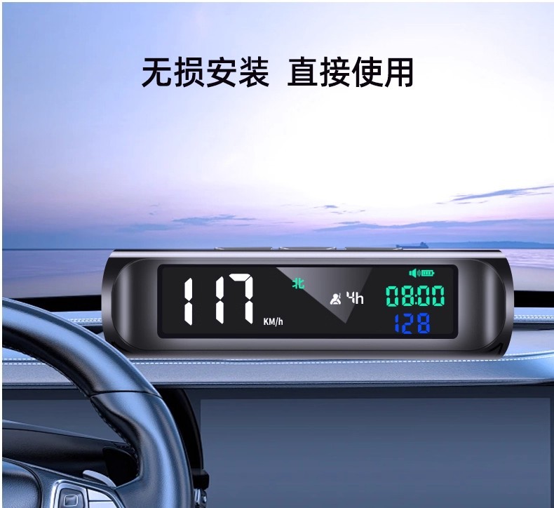 Car-Mounted 2025 New Model Electronic Dog Speed Detector Beidou Wireless Radar Warning Device Hud Head-Up Display Speed