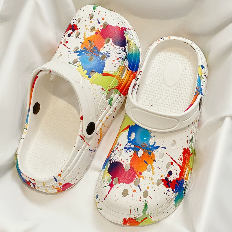 Специальная обувь Croc для беременных. Летние нескользящие сандалии на толстой подошве для студентов. Симпатичная верхняя одежда. Пляжная обувь. Женские тапочки Baotou.