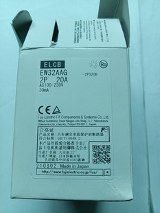 Brand new original Fuji leakage circuit breaker EW32AAG 2P20A