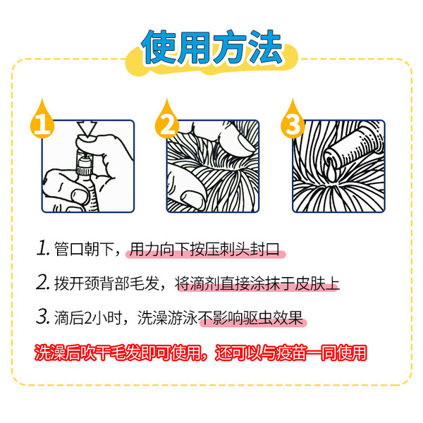 Internal and external repellent drops for cats and dogs