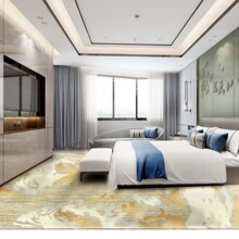 山花地毯厂家直销酒店尼龙印花地毯总统套房卧室满铺轻奢