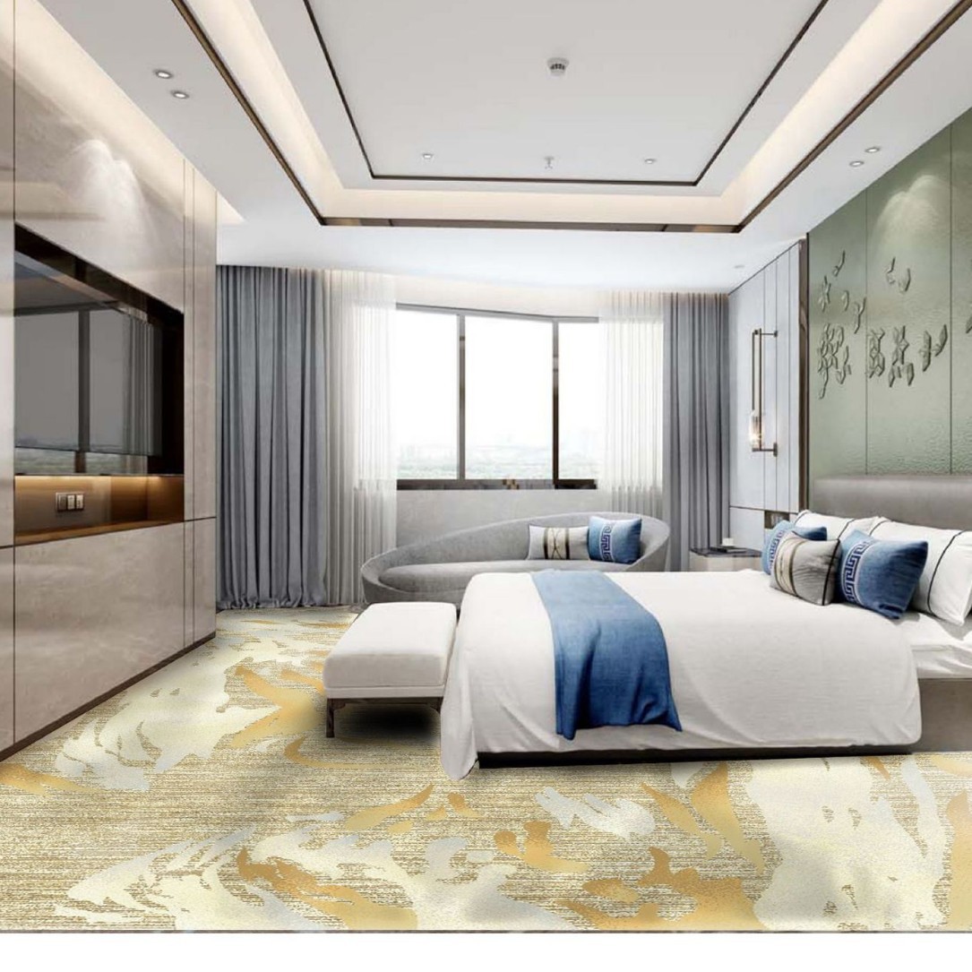 山花地毯厂家直销酒店尼龙印花地毯总统套房卧室满铺轻奢