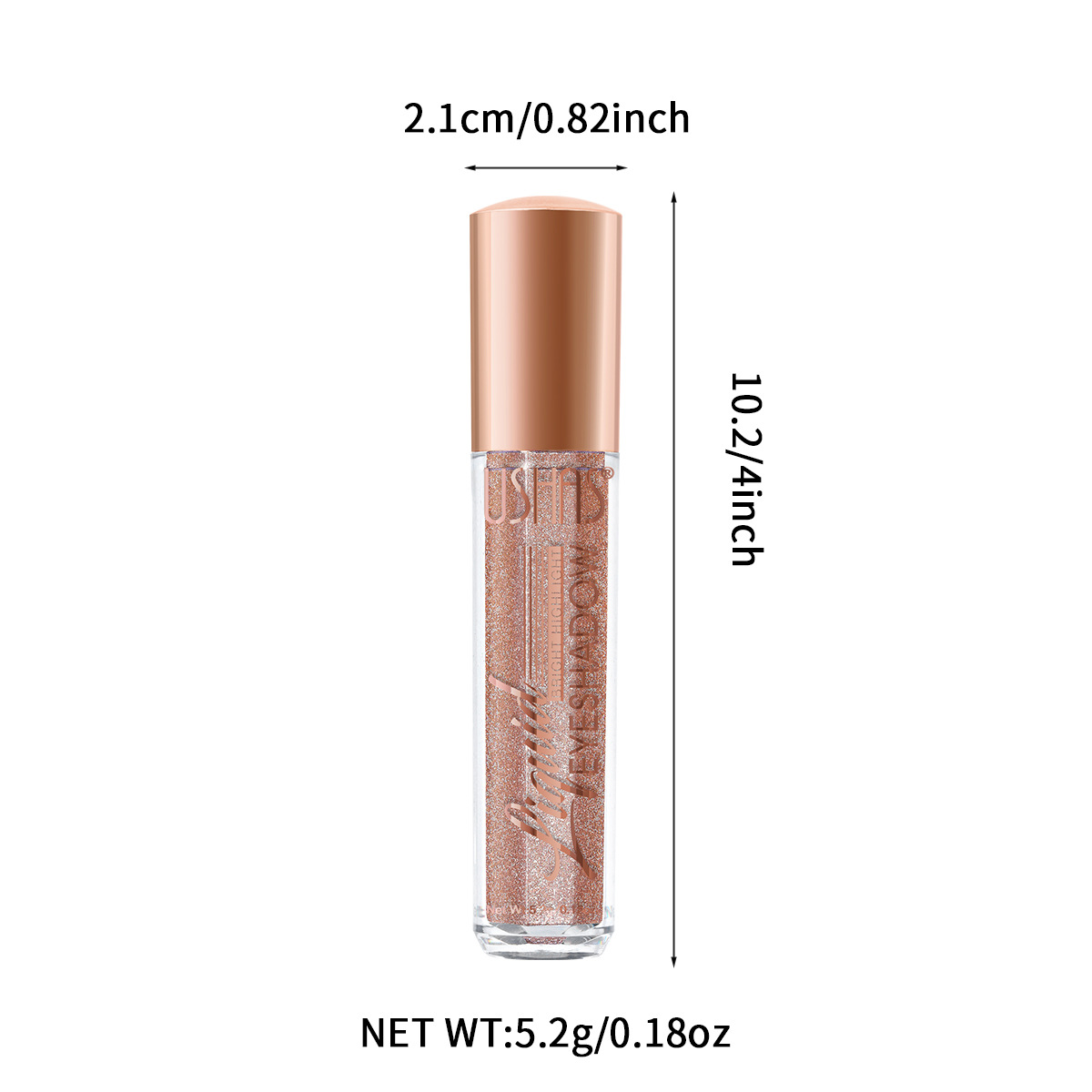 USHAS Sombra de ojos perlada líquida de punto transfronterizo europeo y americano