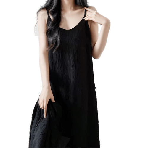 French best-selling fashionable temperament sexy medium-length small black dress, slimming, hiding meat, black retro strapless dress