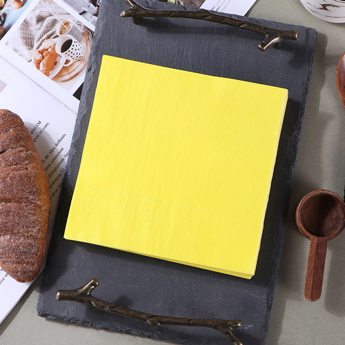 33*33 solid color printed napkin single color facial tissue disposable restaurant decorations cross-border Amazon