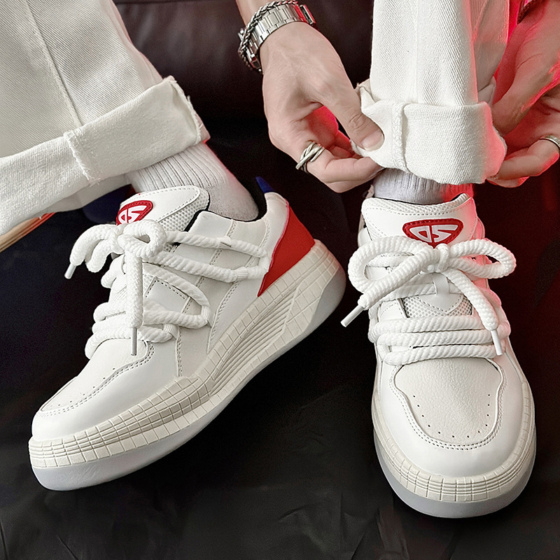 Herrenschuhe Nischendesign schwarze Kriegerbrotschuhe Herren lässig neue nationale Trendmarke Papaschuhe Skateboardschuhe_voghion.com