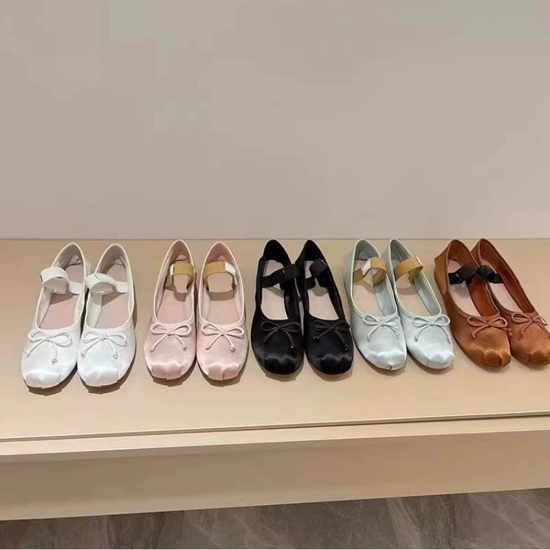 Южнокорейские туфли для родителей и детей Miu's такие же балетки на плоской подошве с однослойными туфлями Новые туфли Мэри Джейн