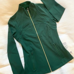 Lulu-X Define Gold Zipper Version Women's Yoga Jacket Sports Jacket Fitness Outdoor Long-Sleeved Slim Fit