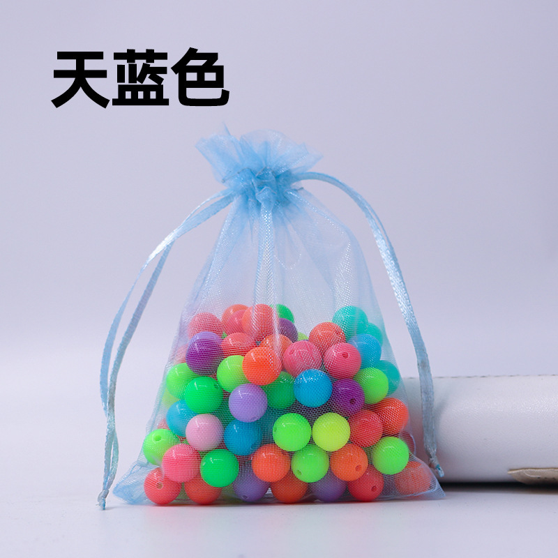 透明白色巾着袋糸袋通気性ジュエリーギフト収納包装袋化粧品包装網糸袋卸売り|undefined